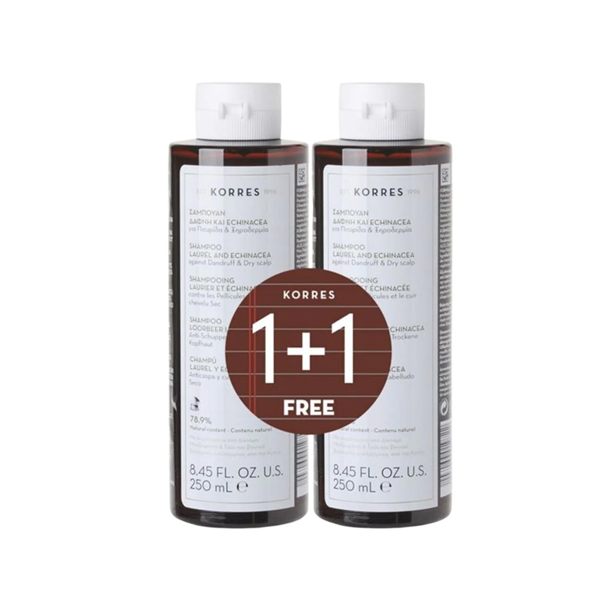 Korres – Laurel & Echinacea Dandruff & Dry Scalp Shampoo Set