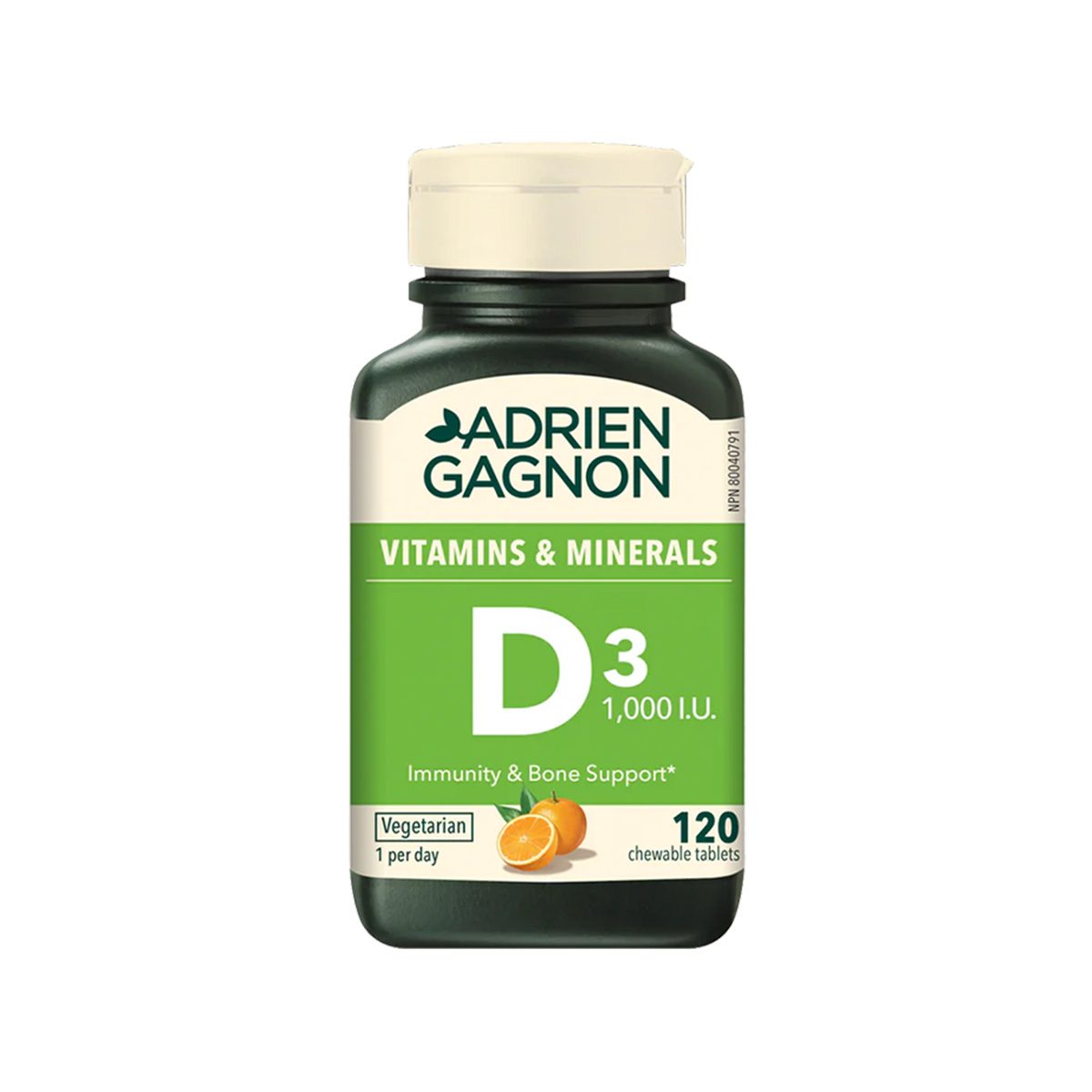 Adrien Gagnon – Vitamin D 1000IU (tabletë e përtypshme)