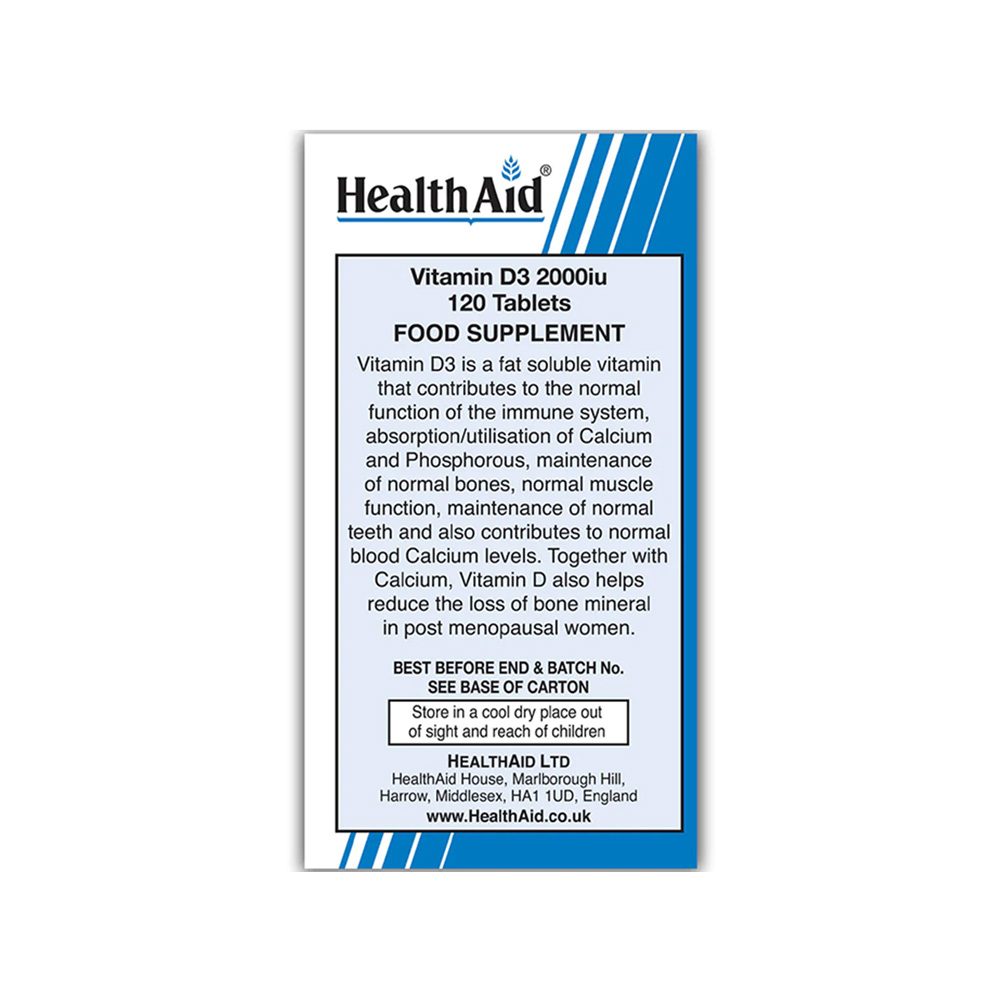 Health Aid – Vitamin D3 2000IU