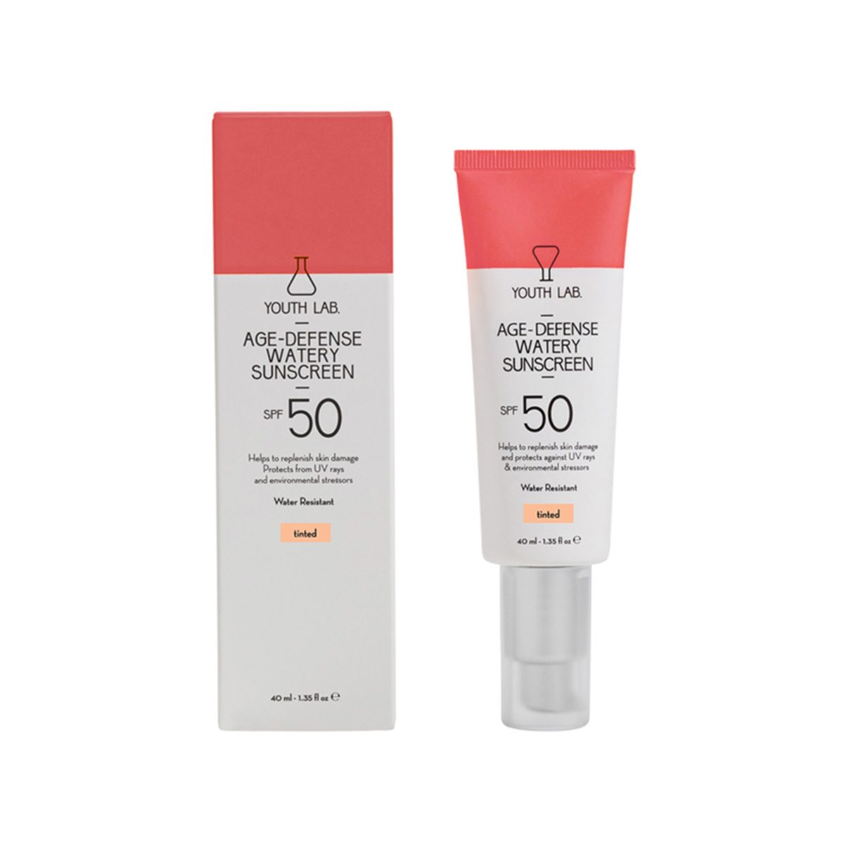 Youth Lab – Age-Defense Watery Sunscreen Tinted (SPF 50+)